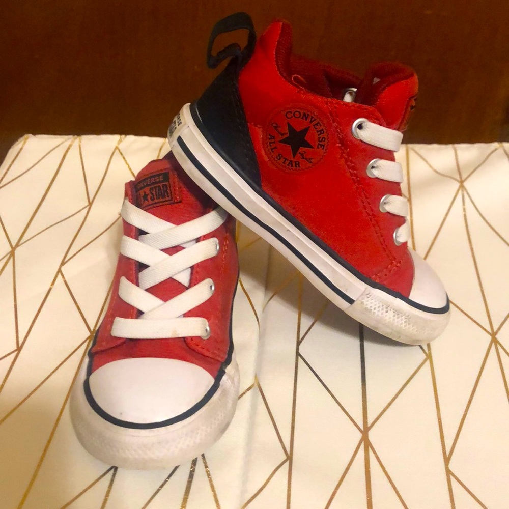Red Toddler Converse Sneakers- Size 7